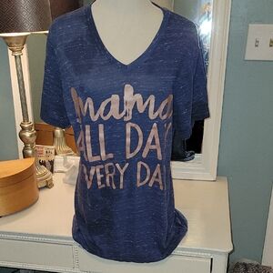 Bella Canvas Blue 'Mama All Day Every Day' Tee